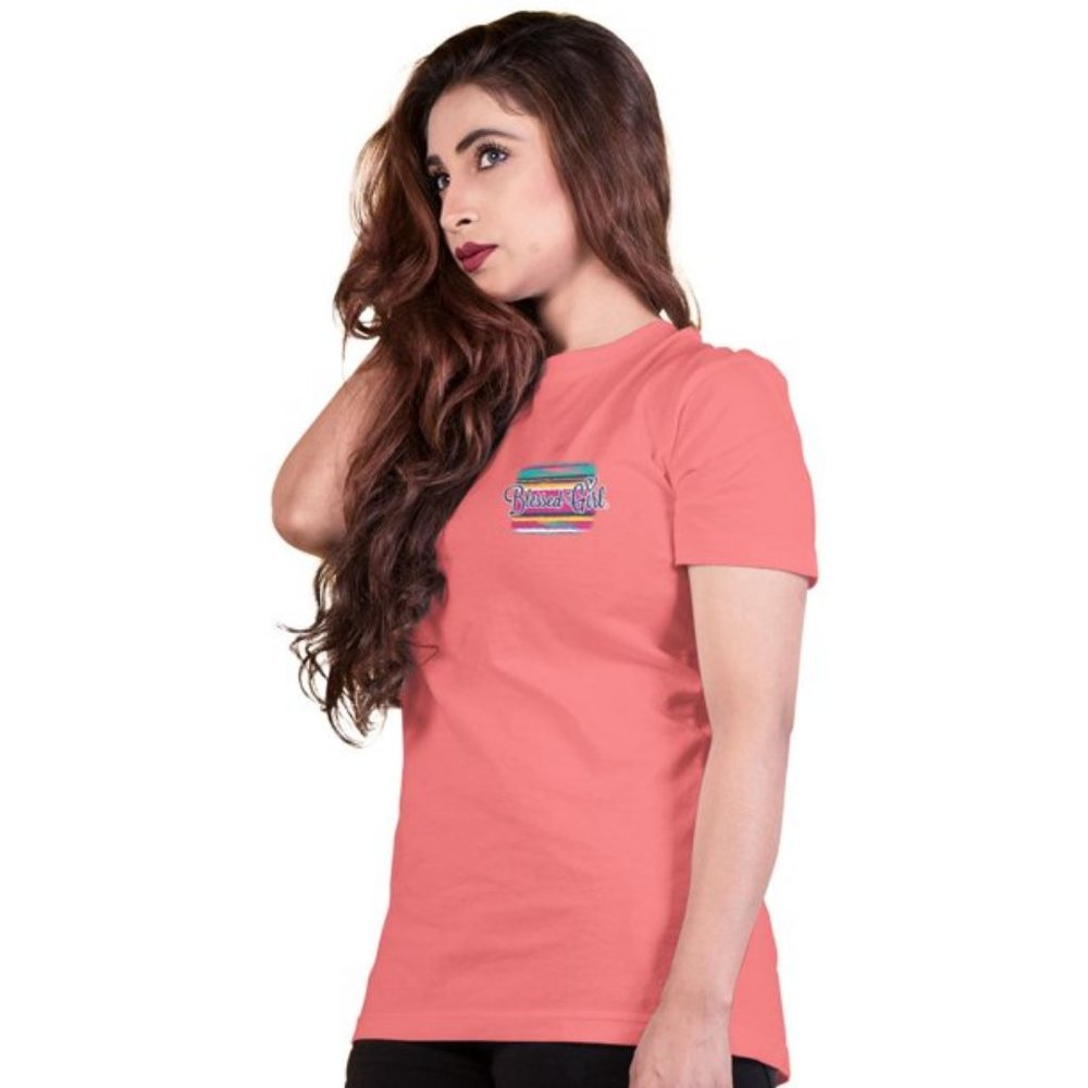 Blessed Girl Tee Cactus Print Bright Coral Stick With Jesus T-Shirt L NWT - Picture 3 of 4